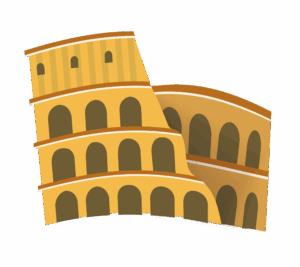 colosseum-clipart-a-stack-of-three-brown-and-white-roman-coliseums