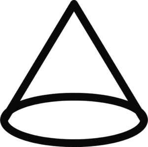 cone-clipart-a-black-and-white-triangle-with-background
