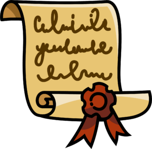 constitution-clipart-a-scroll-with-ribbon-around-it