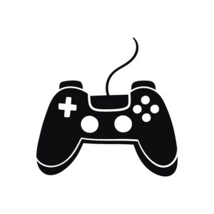 controller-clipart-a-black-and-white-icon-of-video-game-controller
