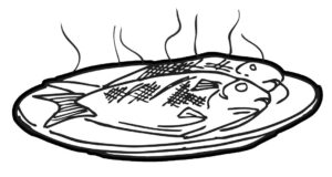 cooked-turkey-clipart-a-fish-on-plate-with-fork