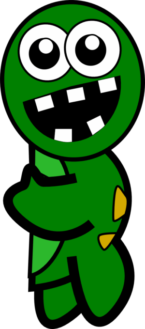 cool-clipart-a-green-monster-with-big-smile