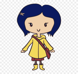 coraline-clipart-a-cartoon-girl-with-blue-hair-and-yellow-dress