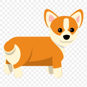 corgi-clipart-a-cartoon-dog-with-white-face-and-brown-fur