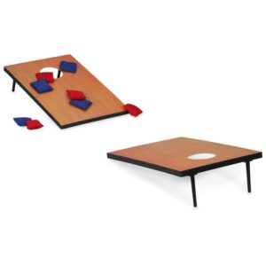 cornhole-clipart-a-wooden-table-with-blue-and-red-pillow-on-it