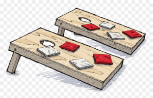 cornhole-clipart-two-wooden-tables-with-red-pillows-on-them-a-white-background