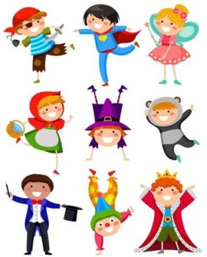 costume-clipart-a-set-of-children-in-different-costumes