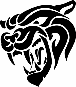 cougar-clipart-a-black-and-white-image-of-lion-head