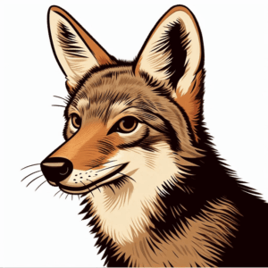 coyote-clipart-a-wolf-head-with-brown-and-black-color