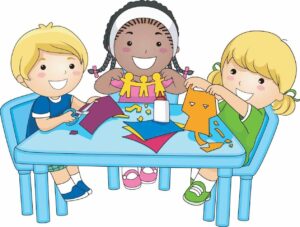 craft-clipart-a-group-of-children-sitting-at-table