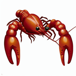 crawfish-clipart-a-red-lobster-with-large-claw-on-its-back