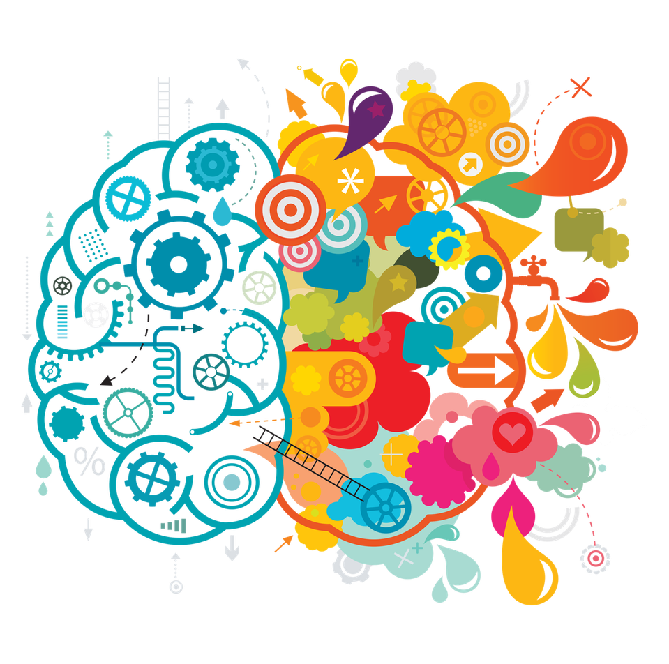 Creativity Clipart A Colorful Brain With Many Different Types Of Gears