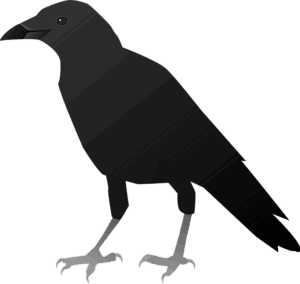 crow-clipart-a-black-crow-silhouetted-on-background-two