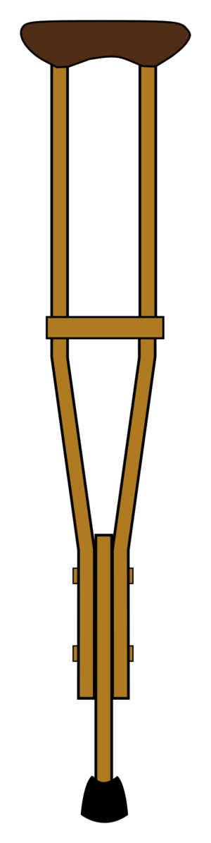 crutches-clipart-a-wooden-table-with-top
