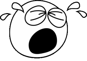 crying-clipart-a-black-and-white-image-of-bear-with-glasses