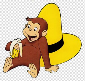 curious-george-clipart-a-cartoon-monkey-with-banana-on-his-back