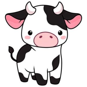 cute-cow-clipart-a-black-and-white-cow-with-pink-ears