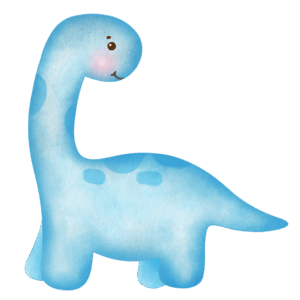 Cute Dinosaur Clipart A Blue Dinosaur With Pink Nose