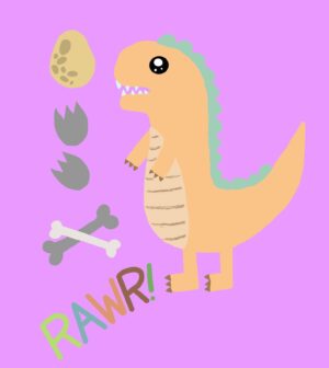 cute-dinosaur-clipart-a-dinosaur-with-bone-in-its-mouth