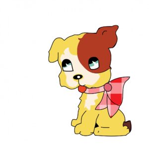 cute-dog-clipart-a-cartoon-dog-with-bow-on-its-neck