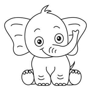 cute-elephant-clipart-an-elephant-coloring-page