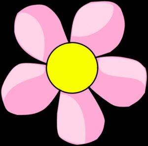 cute-flower-clipart-a-pink-flower-with-yellow-center
