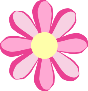 cute-flower-clipart-a-pink-flower-with-yellow-center-two