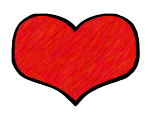 cute-heart-clipart-a-red-heart-on-black-background