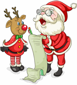cute-santa-clipart-a-santa-claus-and-reindeer-are-looking-at-letter