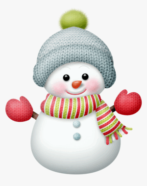 cute-snowman-clipart-a-snowman-wearing-hat-and-scarf-three