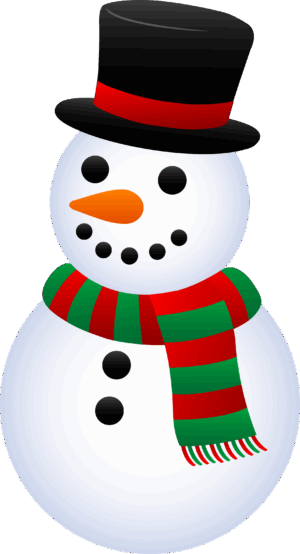 cute-snowman-clipart-a-snowman-wearing-hat-and-scarf-two