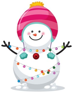 cute-snowman-clipart-a-snowman-with-christmas-ball-and-hat