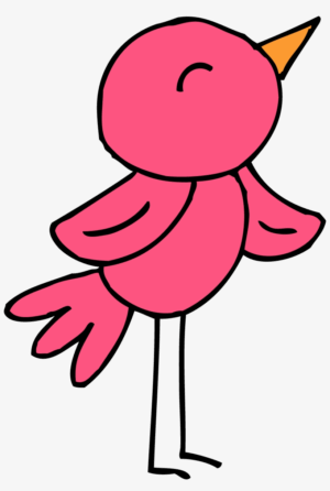 cute-spring-clipart-free-a-pink-bird-with-yellow-beak