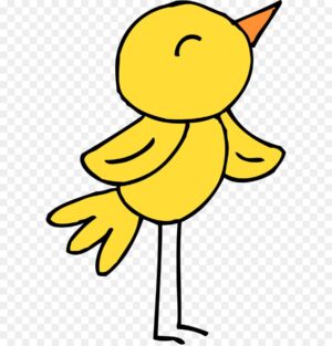 cute-spring-clipart-free-a-yellow-bird-with-black-beak-and-white-background