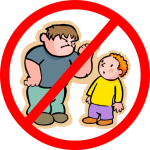 Cyberbullying Clipart A Man And Child Are Standing In Red Circle