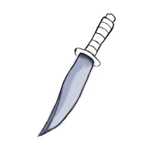 dagger-clipart-a-knife-with-black-handle-on-it