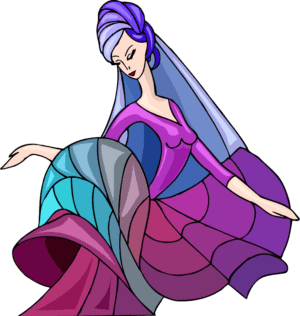dancer-clipart-a-woman-in-blue-dress-with-veil