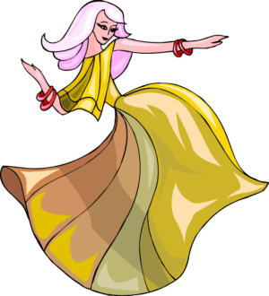 dancer-clipart-a-woman-in-yellow-dress-dancing