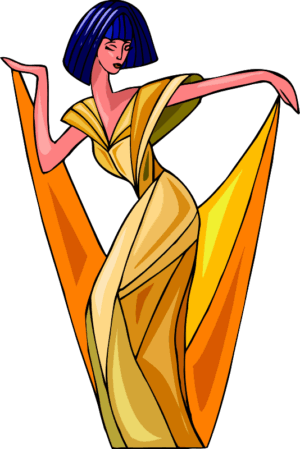 dancer-clipart-a-woman-in-yellow-dress-dancing-two
