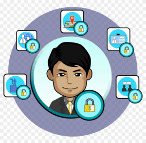 data-clipart-a-man-with-magni-and-icons-around-him