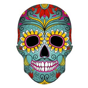 day-of-the-dead-clipart-a-sugar-skull-with-colorful-flowers-and-leaves