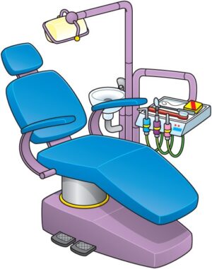 dental-clipart-a-blue-dental-chair-with-light-on-it