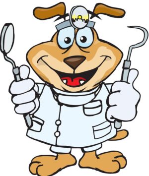 dental-clipart-a-cartoon-dog-chef-holding-spoon-and-fork