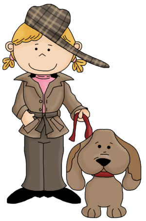 detective-clipart-a-woman-in-hat-and-coat-with-dog