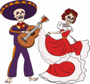 dia-de-los-muertos-clipart-a-couple-dressed-as-maria-and-playing-guitar
