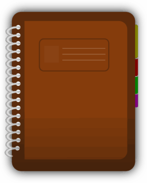 diary-clipart-a-brown-notebook-with-pen-and-note-pad