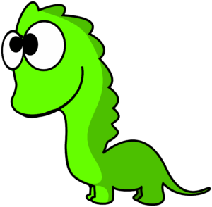 dino-clipart-a-green-worm-with-big-eyes-and-black-background