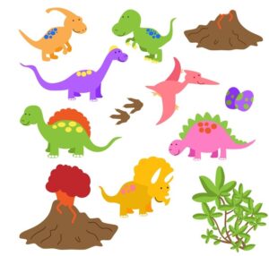 dinosaurs-clipart-a-set-of-cute-dinosaurs-in-different-colors