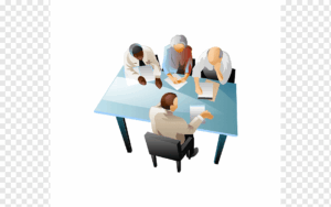 discussion-clipart-a-group-of-people-sitting-at-table-with-laptop