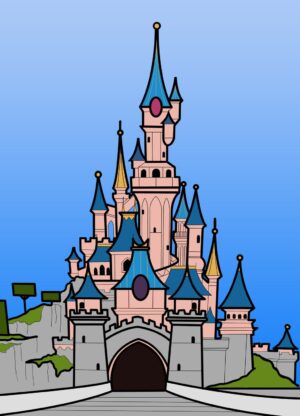 disney-castle-clipart-a-castle-with-turrets-and